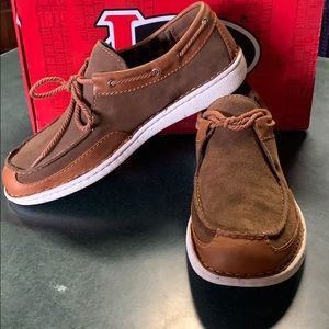 Justin Boots Brown and Tan Loafers